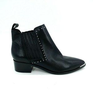 Marc Fisher Black Ankle Boots with Silver Accents